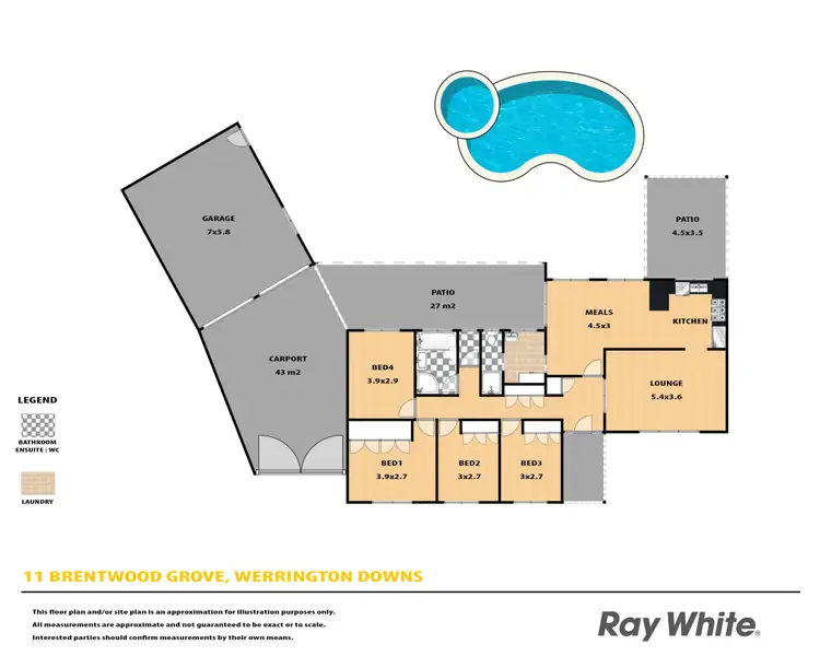 Floorplan of Homely house listing, 11 Brentwood Grove, Werrington Downs NSW 2747