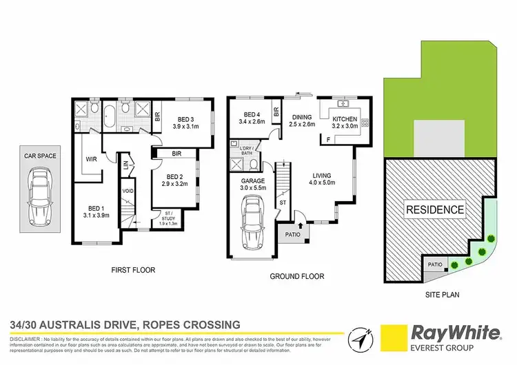 Floorplan of Homely townhouse listing, 34/30 Australis Drive, Ropes Crossing NSW 2760