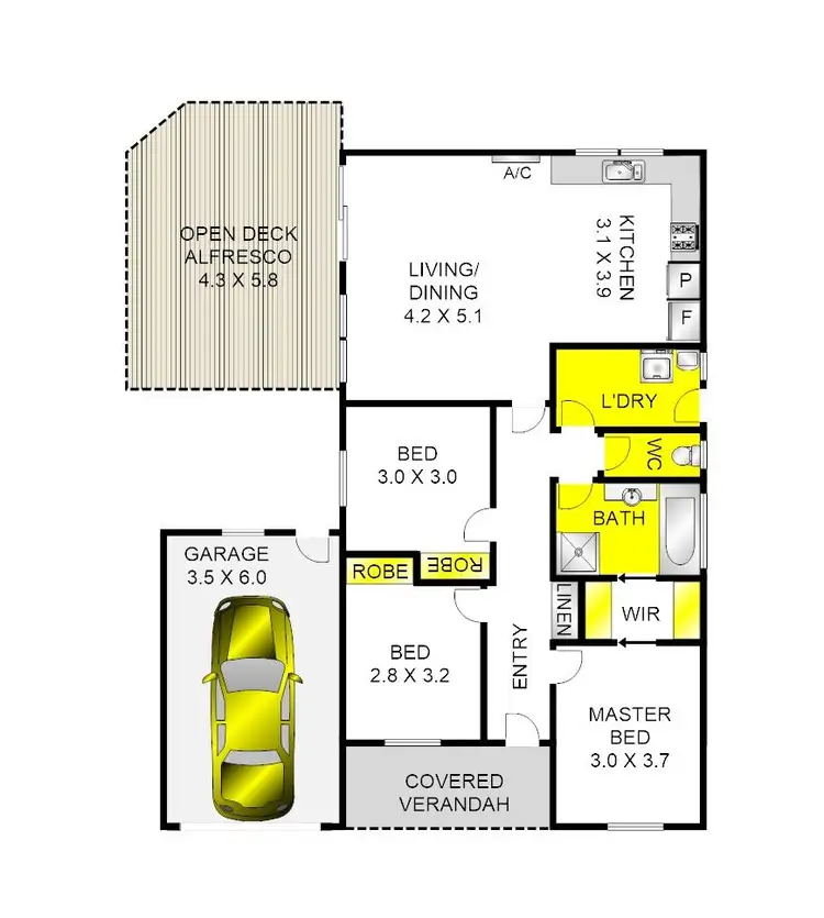 Floorplan of Homely house listing, 1/11 Michael Court, Grovedale VIC 3216