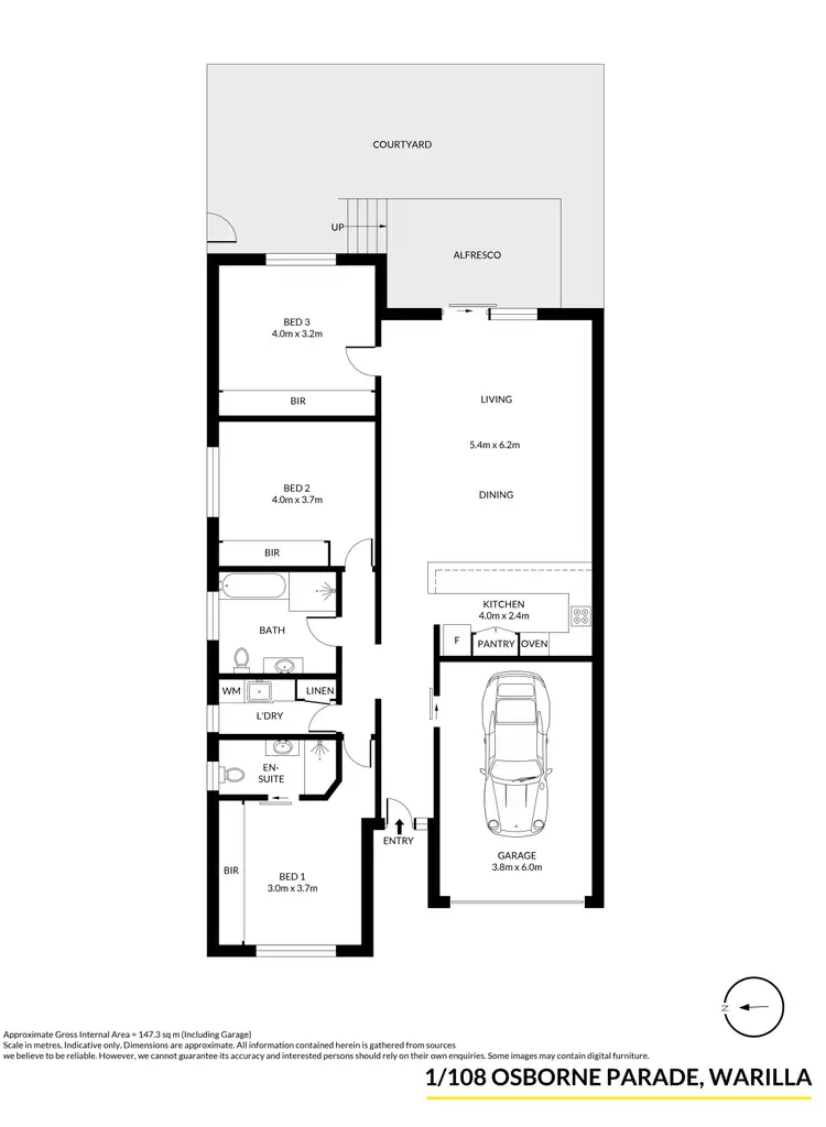 Floorplan of Homely house listing, 1/108 Osborne Parade, Warilla NSW 2528