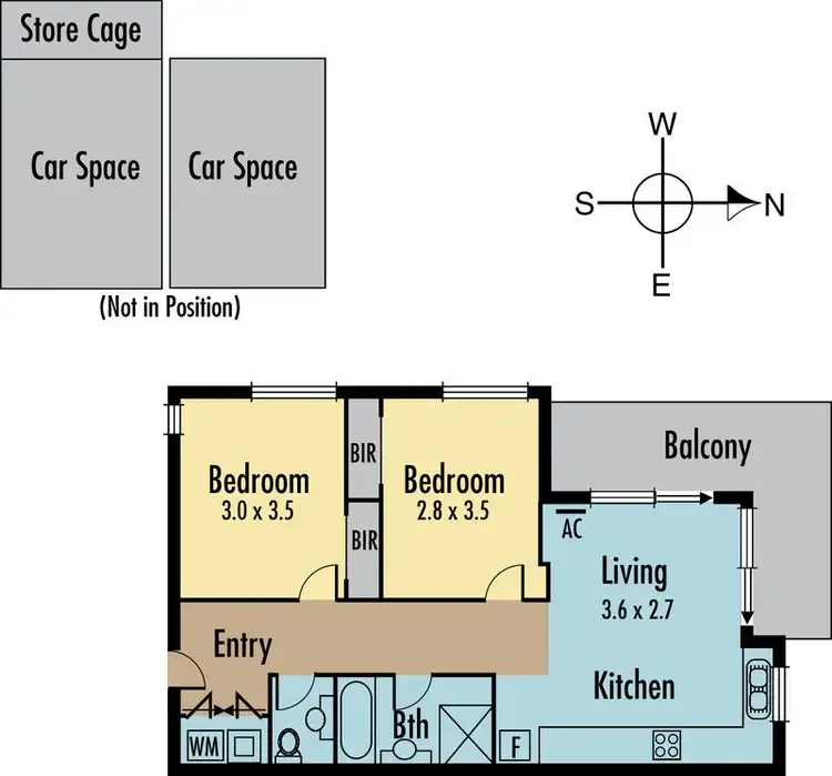 Floorplan of Homely apartment listing, 10/61-63 Kanooka Grove, Clayton VIC 3168