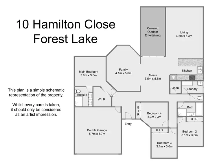 Floorplan of Homely house listing, 10 Hamilton Close, Forest Lake QLD 4078
