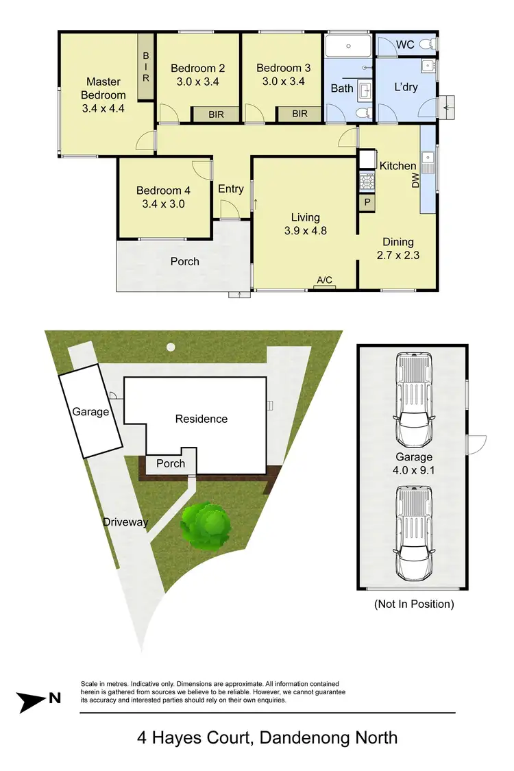 Floorplan of Homely house listing, 4 Hayes Court, Dandenong North VIC 3175