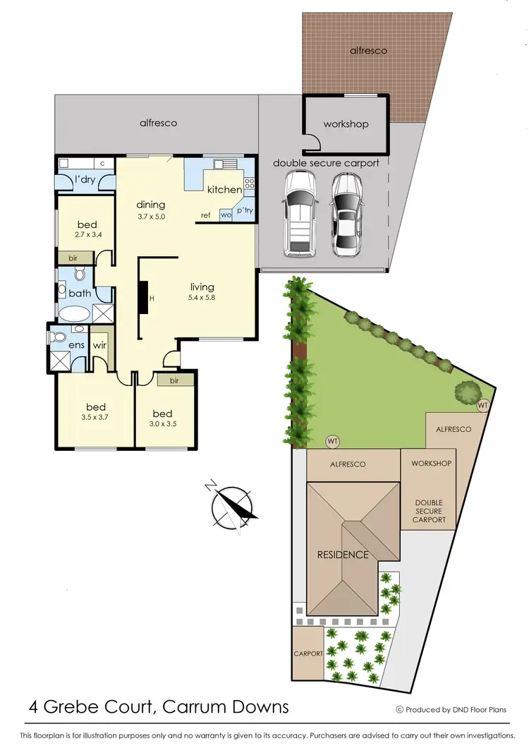 Floorplan of Homely house listing, 4 Grebe Court, Carrum Downs VIC 3201