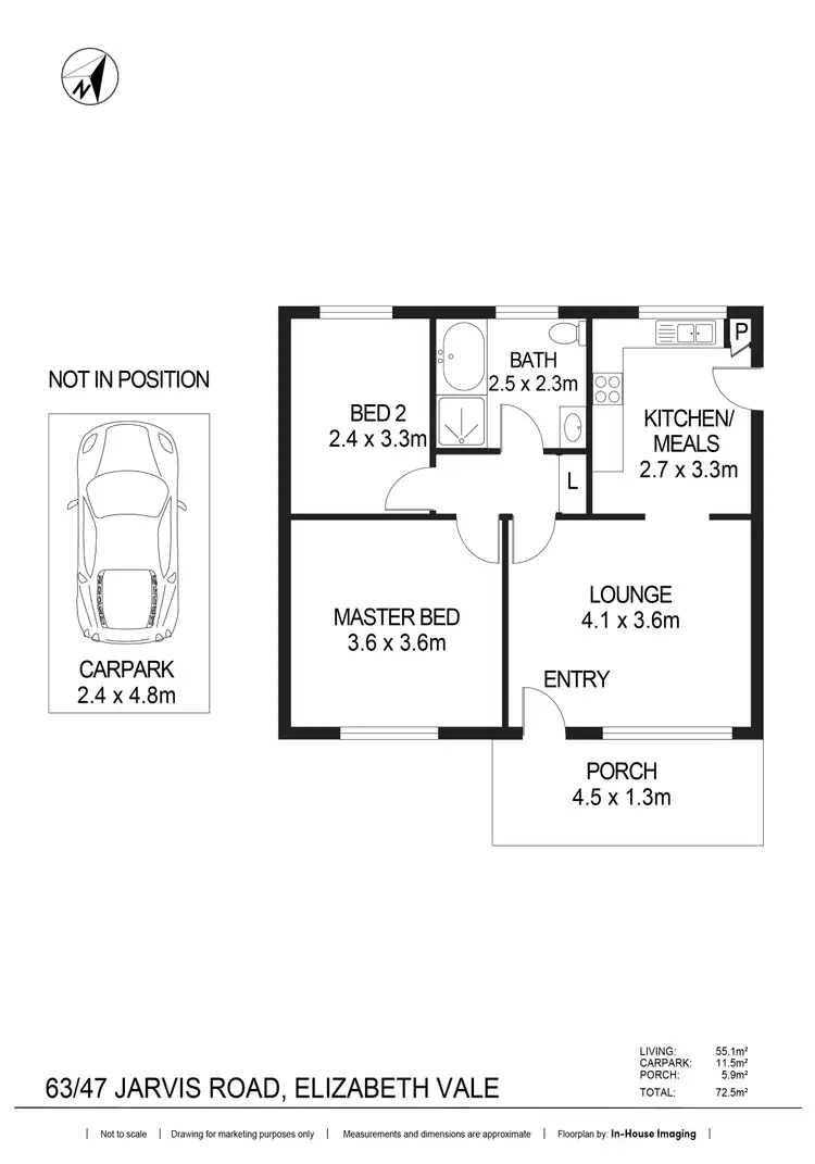 Floorplan of Homely unit listing, 63/47 Jarvis Road, Elizabeth Vale SA 5112