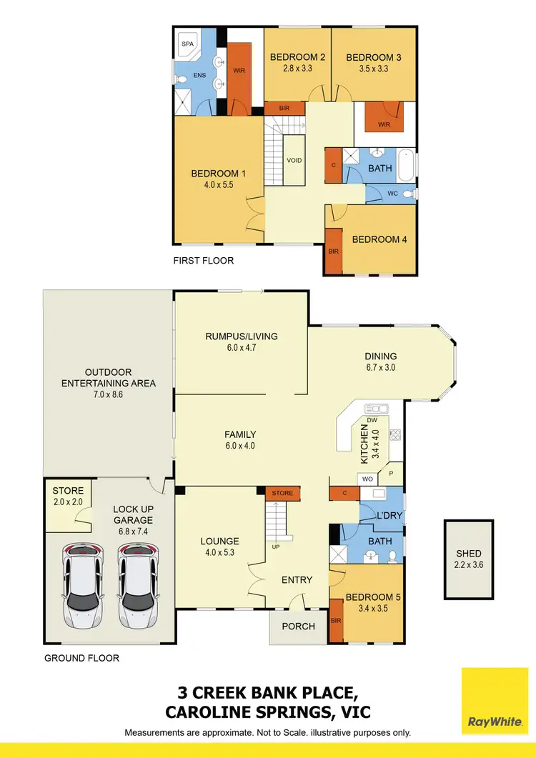Floorplan of Homely house listing, 3 Creekbank Place, Caroline Springs VIC 3023