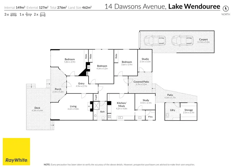 Floorplan of Homely house listing, 14 Dawsons Avenue, Lake Wendouree VIC 3350