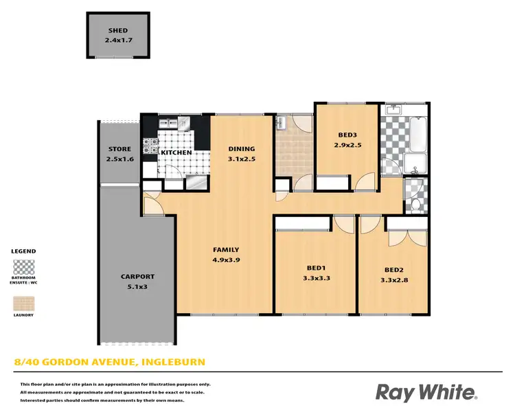 Floorplan of Homely villa listing, 8/40 Gordon Avenue, Ingleburn NSW 2565