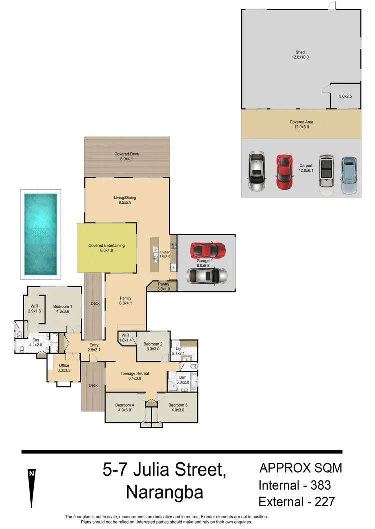 Floorplan of Homely house listing, 5-7 Julia Street, Narangba QLD 4504