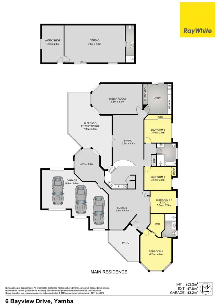 Floorplan of Homely house listing, 6 Bayview Drive, Yamba NSW 2464