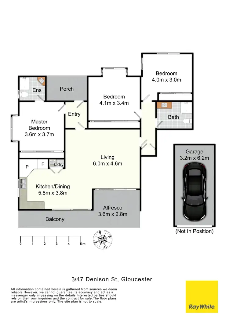 Floorplan of Homely unit listing, 3/47 Denison Street, Gloucester NSW 2422