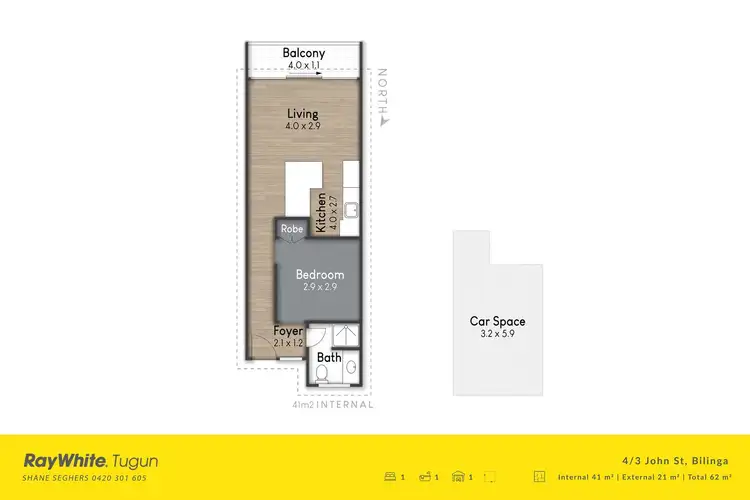 Floorplan of Homely unit listing, 4/3 John Street, Bilinga QLD 4225