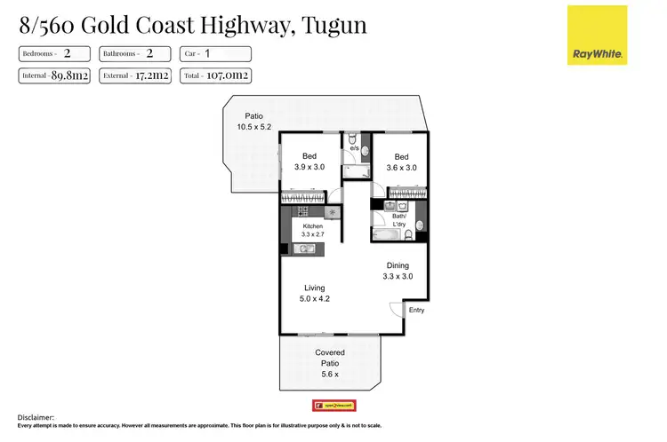 Floorplan of Homely unit listing, 8/560 Gold Coast Highway, Tugun QLD 4224