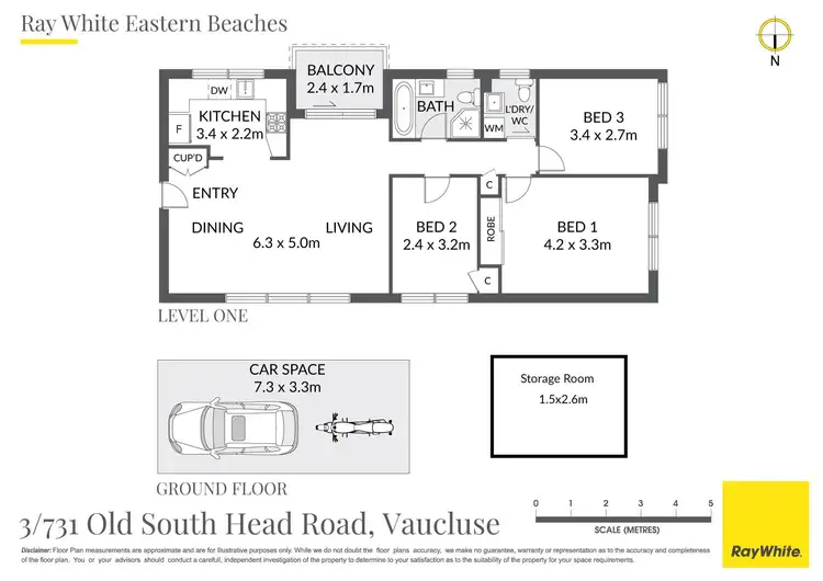 Floorplan of Homely apartment listing, 3/731 Old South Head Road, Vaucluse NSW 2030