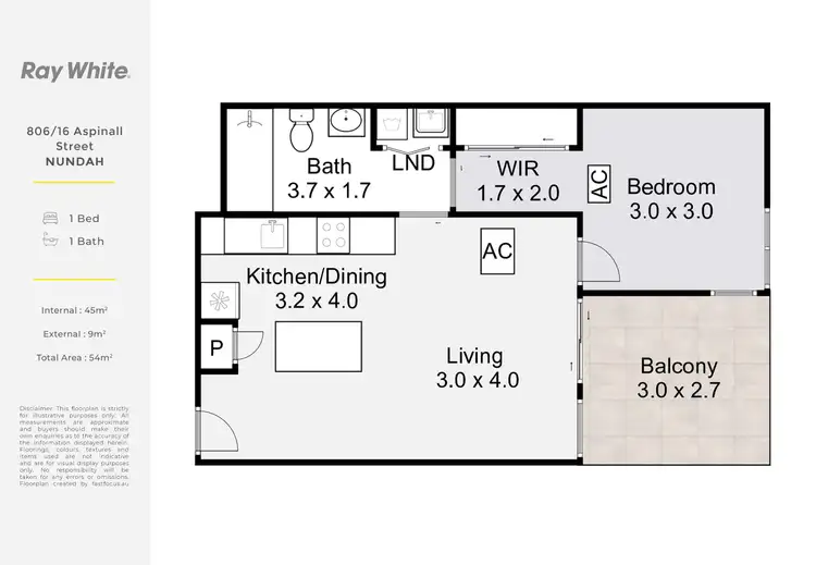Floorplan of Homely apartment listing, 806/16 Aspinall Street, Nundah QLD 4012