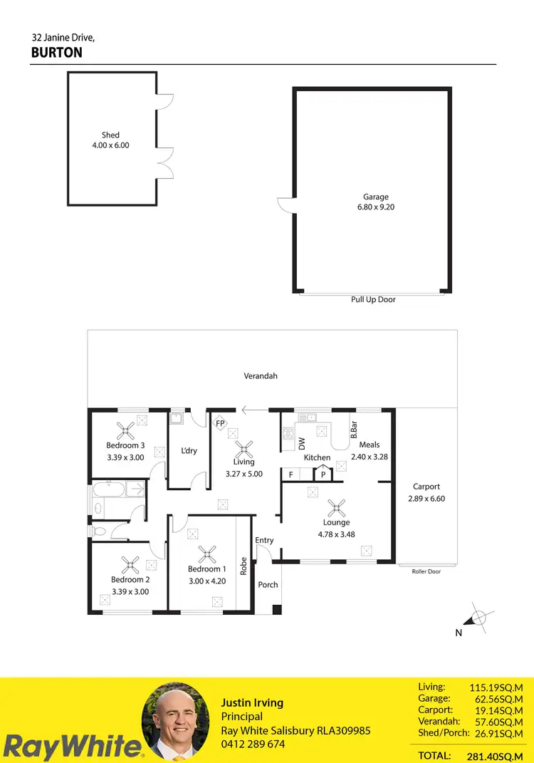 Floorplan of Homely house listing, 32 Janine Drive, Burton SA 5110