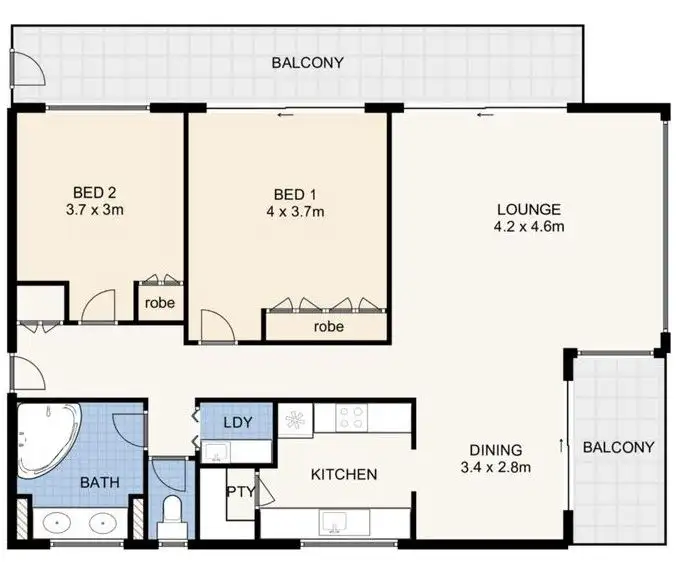 Floorplan of Homely apartment listing, 9/11 Beaconsfield Street, Highgate Hill QLD 4101