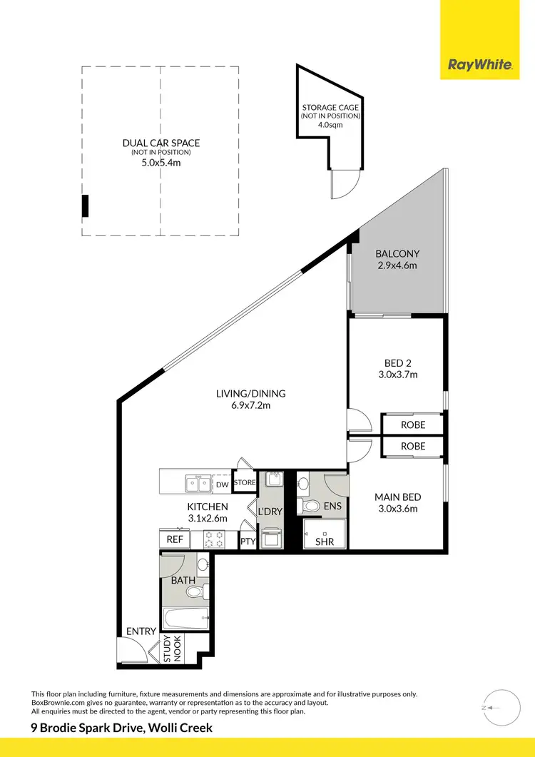 Floorplan of Homely apartment listing, 2105/9 Brodie Spark Drive, Wolli Creek NSW 2205