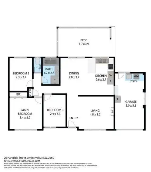 Floorplan of Homely house listing, 26 Haredale Street, Ambarvale NSW 2560