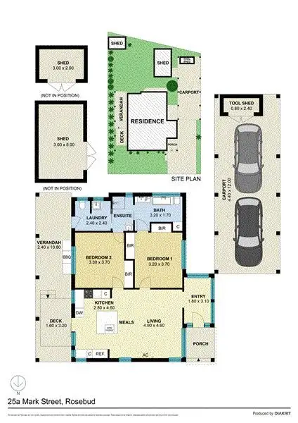 Floorplan of Homely house listing, 25A Mark Street, Rosebud VIC 3939