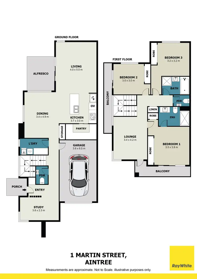 Floorplan of Homely house listing, 1 Martin Street, Aintree VIC 3336