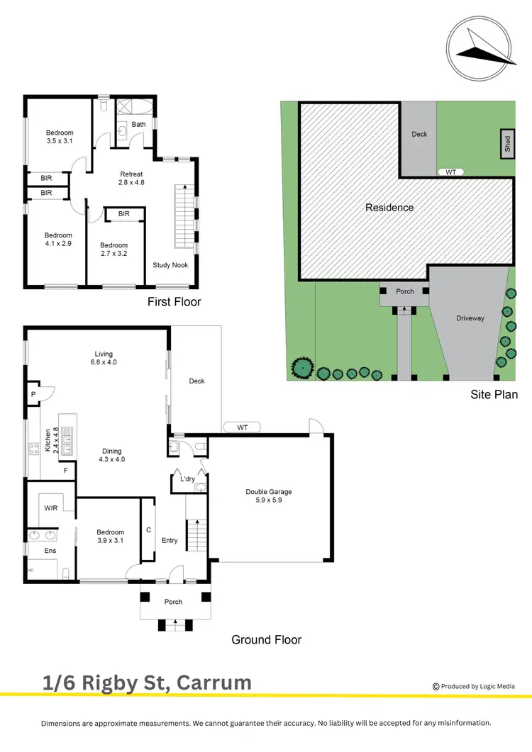 Floorplan of Homely townhouse listing, 1/6 Rigby Street, Carrum VIC 3197