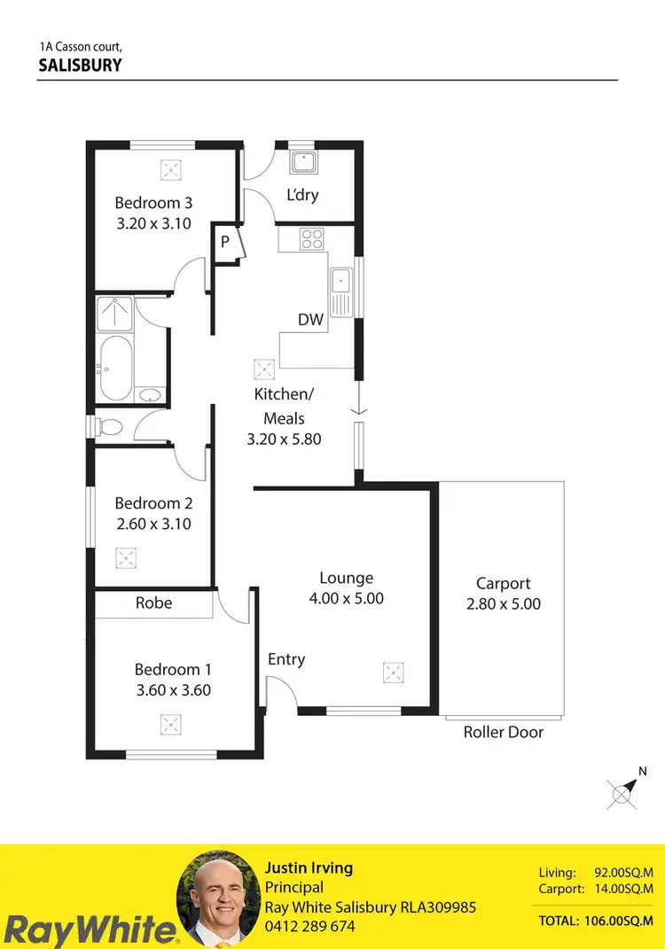Floorplan of Homely house listing, 1A Casson Court, Salisbury SA 5108