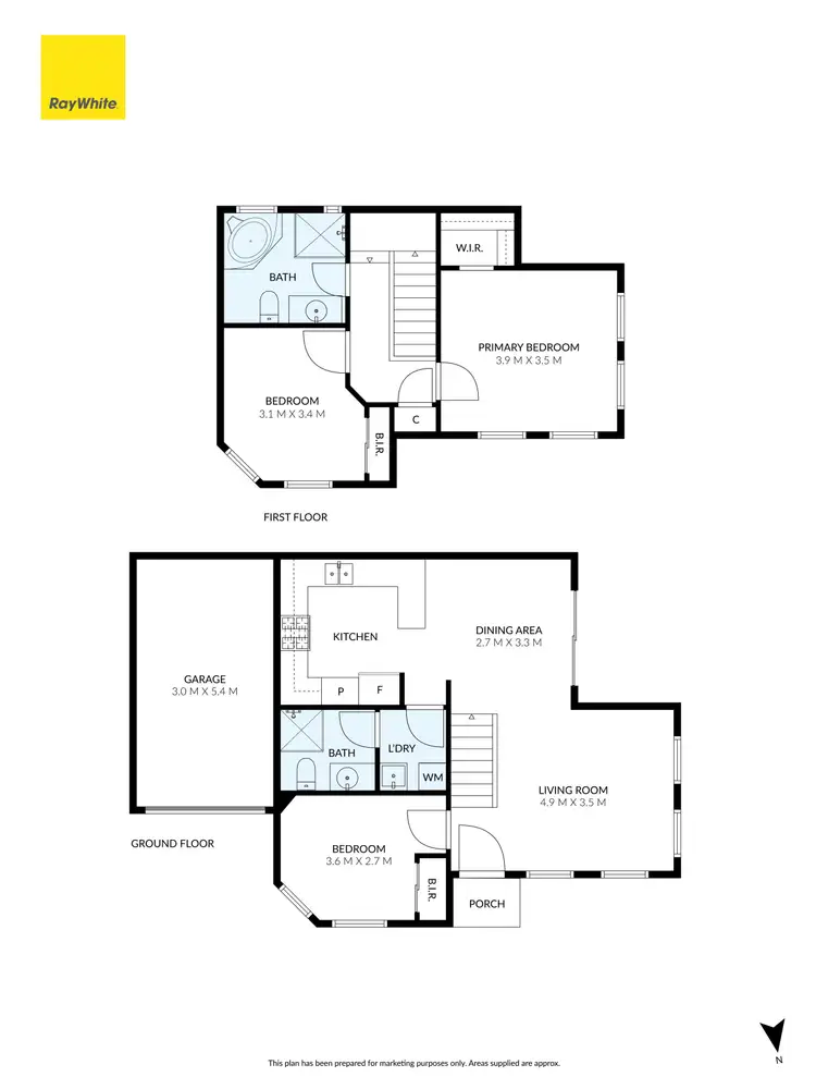 Floorplan of Homely townhouse listing, 3/234 Cumberland Road, Pascoe Vale VIC 3044