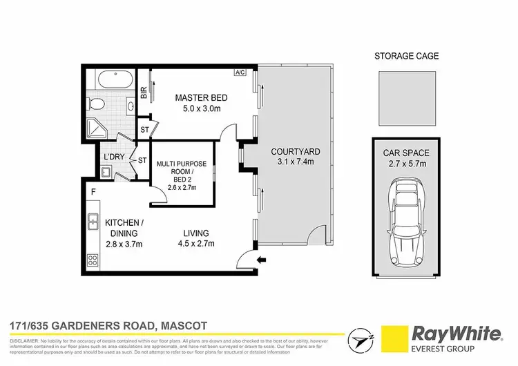 Floorplan of Homely apartment listing, 171/635 Gardeners Road, Mascot NSW 2020