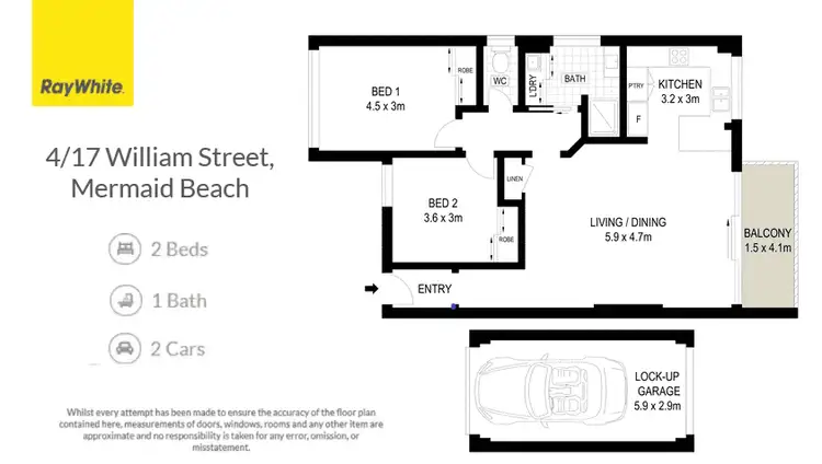 Floorplan of Homely unit listing, 4/17 William Street, Mermaid Beach QLD 4218