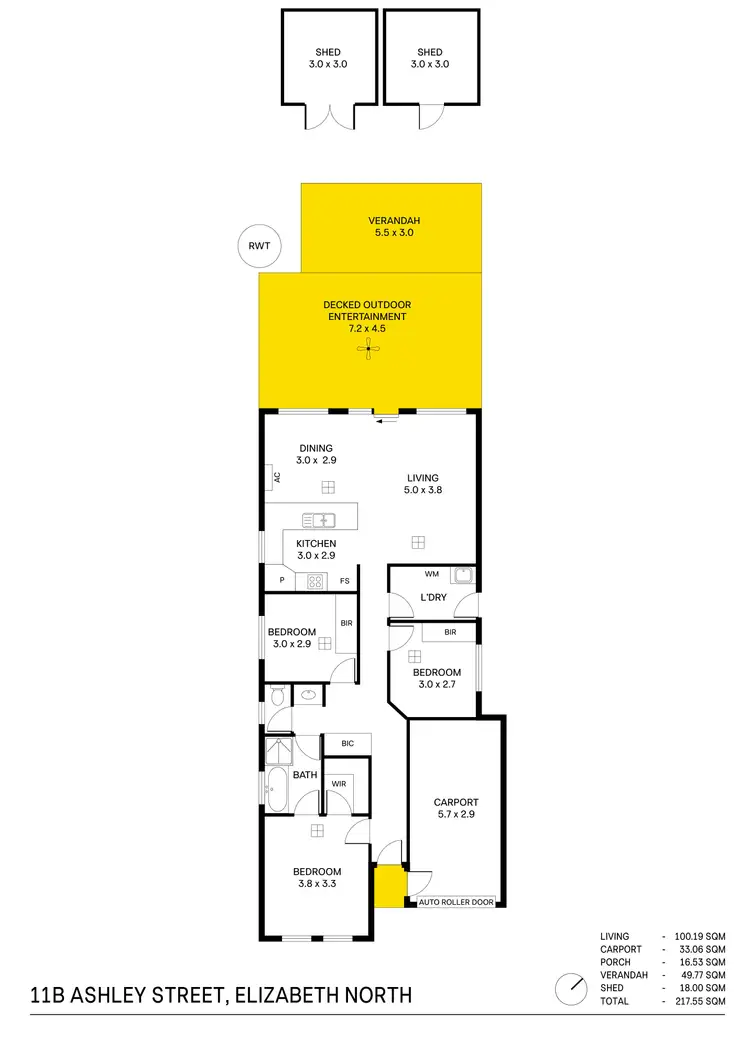 Floorplan of Homely house listing, 11B Ashley Street, Elizabeth North SA 5113
