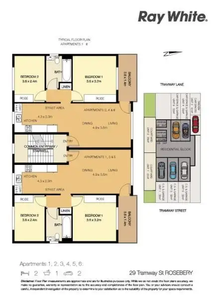 Floorplan of Homely apartment listing, 2/29 Tramway Street, Rosebery NSW 2018
