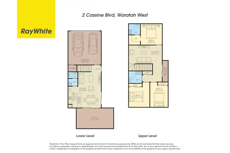 Floorplan of Homely townhouse listing, 2 Cassine Boulevard, Waratah West NSW 2298