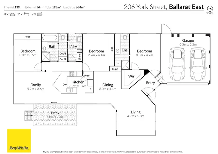 Floorplan of Homely house listing, 206 York Street, Ballarat East VIC 3350