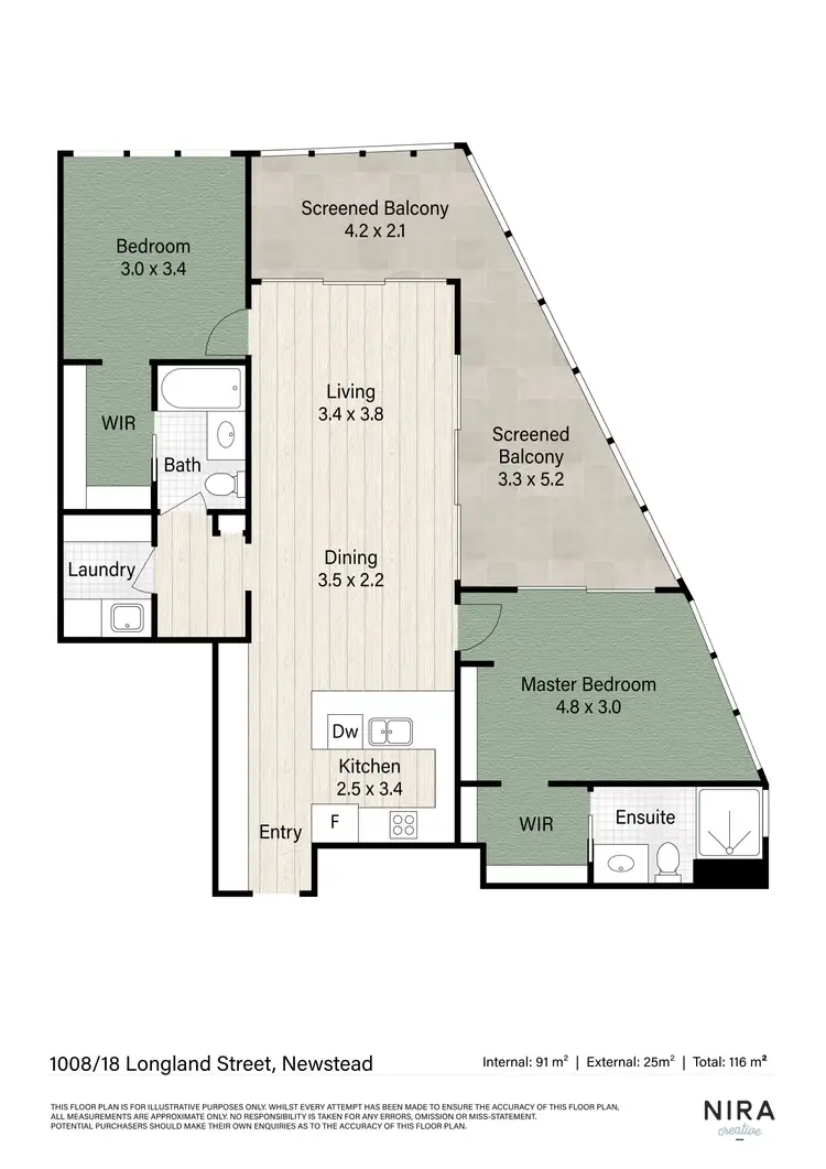 Floorplan of Homely unit listing, 1008/18 Longland Street, Newstead QLD 4006