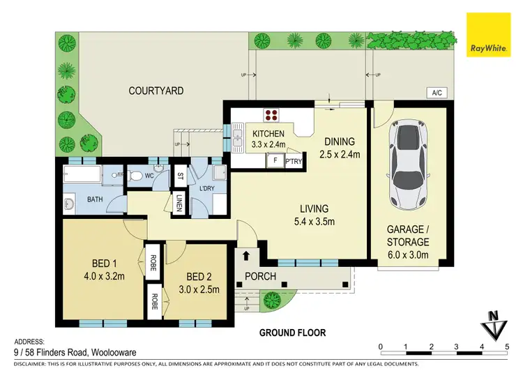 Floorplan of Homely villa listing, 9/58 Flinders Road, Woolooware NSW 2230