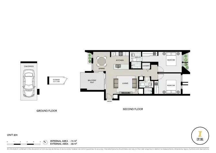 Floorplan of Homely apartment listing, 201/106-108 Brunker Road, Adamstown NSW 2289