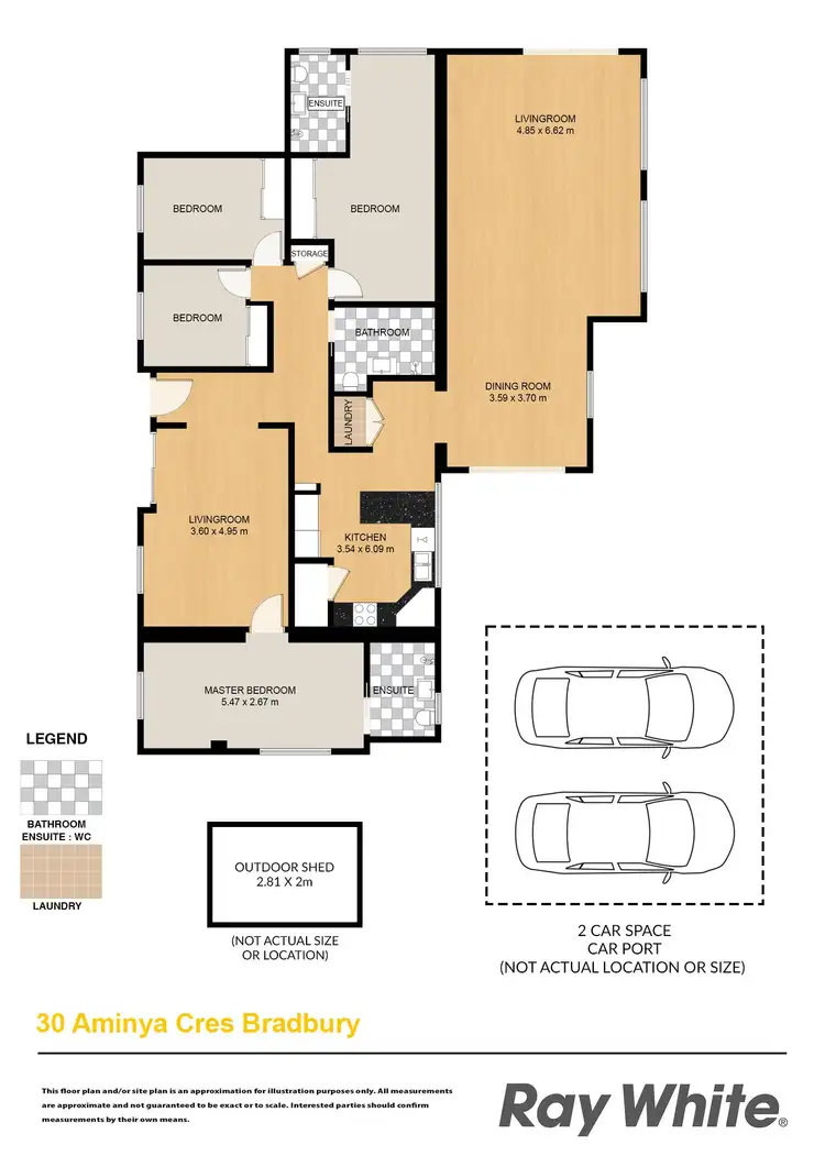 Floorplan of Homely house listing, 30 Aminya Crescent, Bradbury NSW 2560