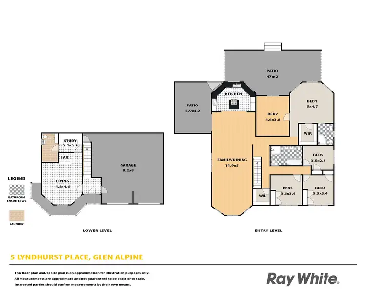 Floorplan of Homely house listing, 5 Lyndhurst Place, Glen Alpine NSW 2560