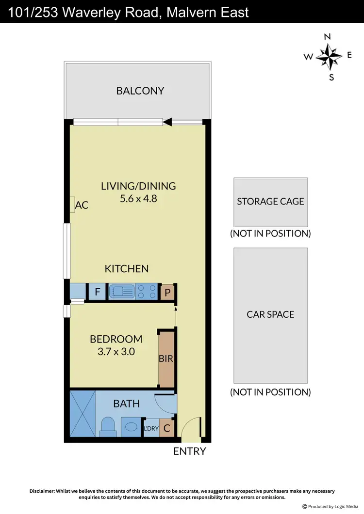 Floorplan of Homely apartment listing, 101/253 Waverley Road, Malvern East VIC 3145
