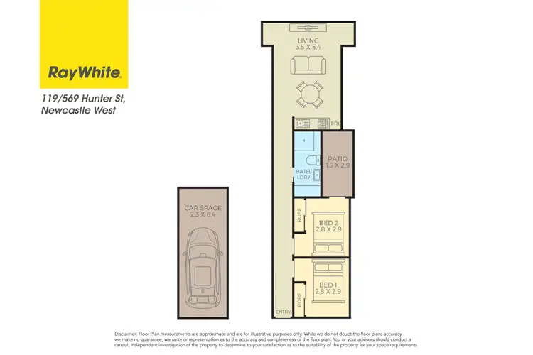 Floorplan of Homely apartment listing, 119/569 Hunter Street, Newcastle West NSW 2302