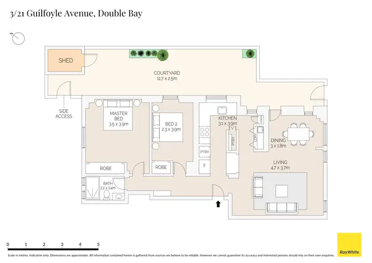Floorplan of Homely apartment listing, 3/21 Guilfoyle Avenue, Double Bay NSW 2028