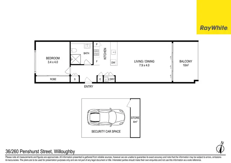 Floorplan of Homely unit listing, 36/260 Penshurst Street, Willoughby NSW 2068