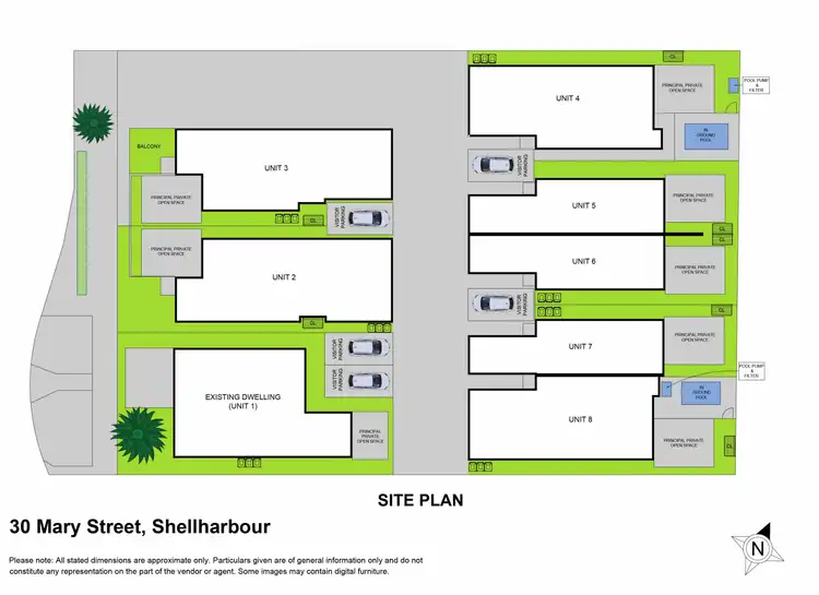 Floorplan of Homely townhouse listing, 5,6 & 7/30 Mary Street, Shellharbour NSW 2529