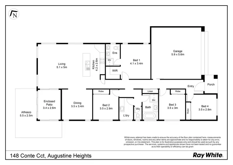 Floorplan of Homely house listing, 148 Conte Circuit, Augustine Heights QLD 4300