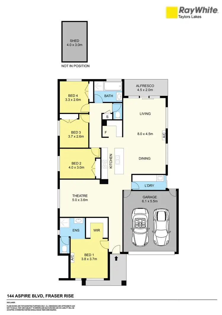 Floorplan of Homely house listing, 144 Aspire Boulevard, Fraser Rise VIC 3336