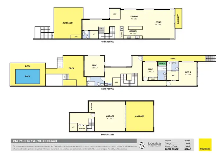 Floorplan of Homely semi-detached listing, 21A Pacific Avenue, Werri Beach NSW 2534