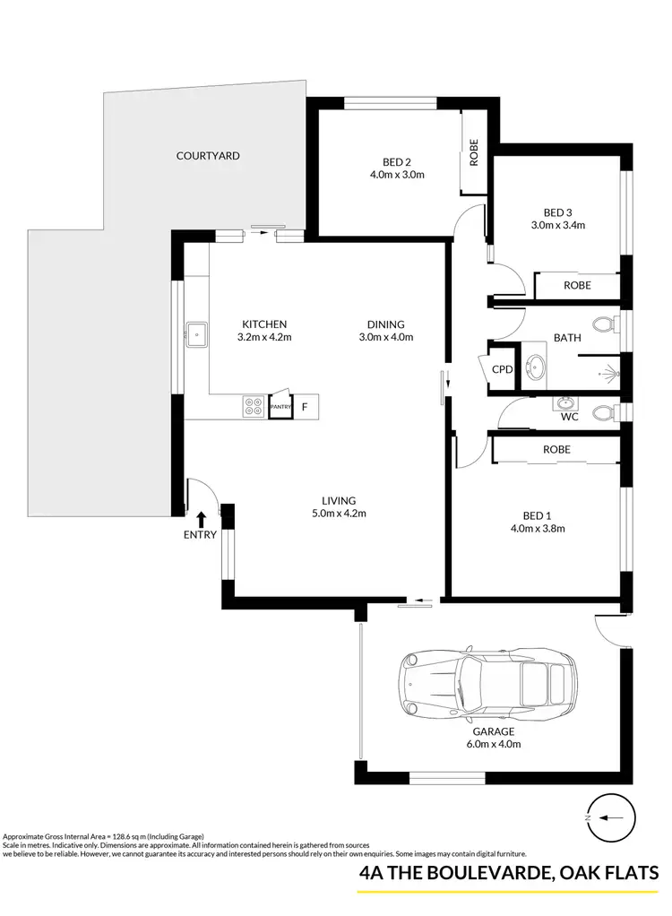 Floorplan of Homely house listing, 4A The Boulevarde, Oak Flats NSW 2529