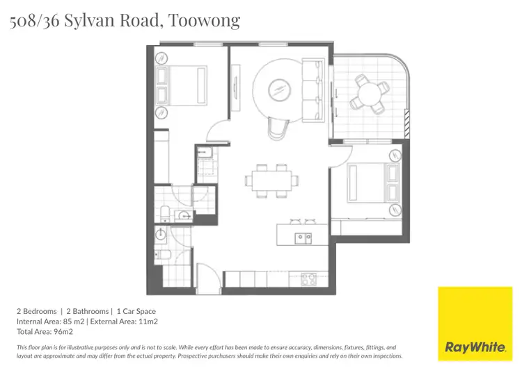 Floorplan of Homely apartment listing, 508/36 Sylvan Road, Toowong QLD 4066