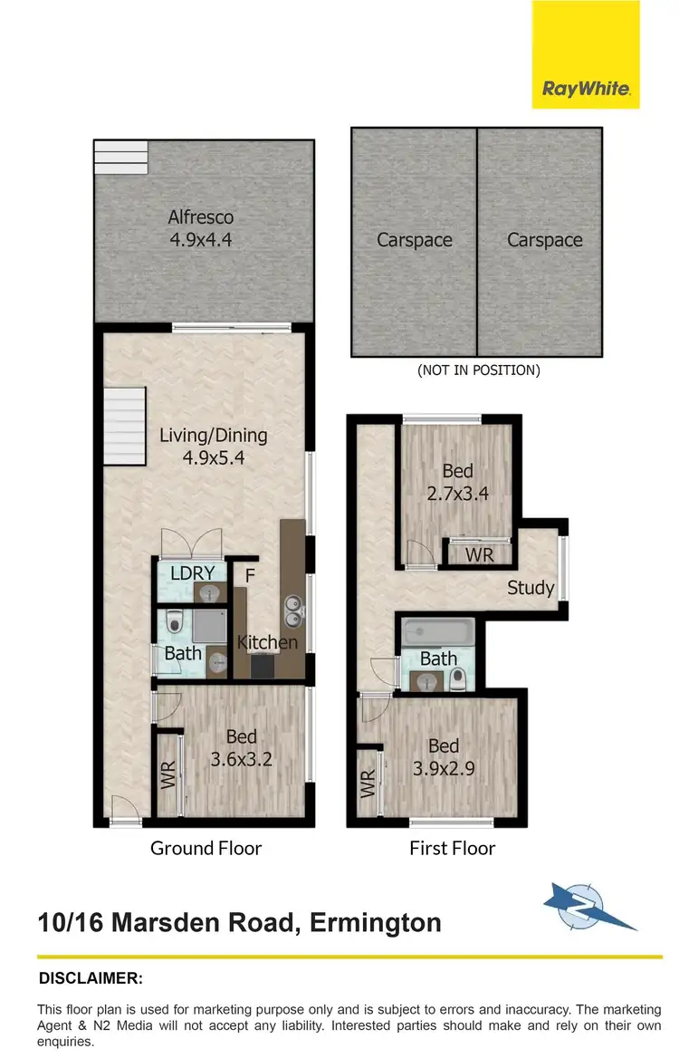 Floorplan of Homely townhouse listing, 10/16 Marsden Road, Ermington NSW 2115